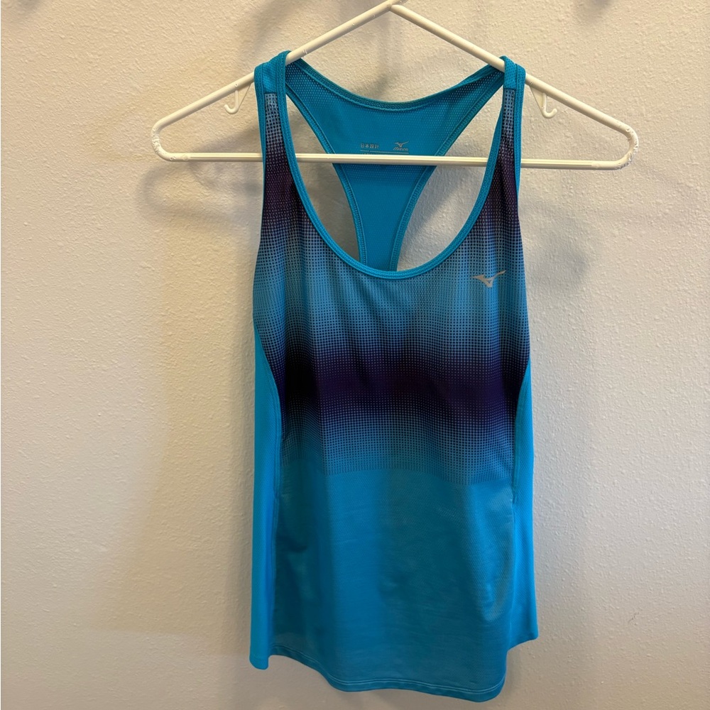 Mizuno Women's Blue and Purple Tank Top